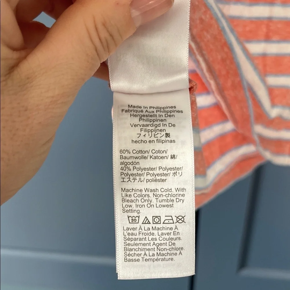 Crewcuts Vibrant Orange and White Striped Polo